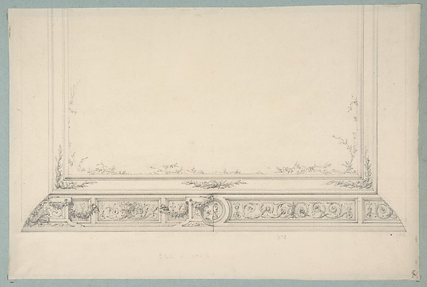 Partial design for a ceiling with alternative patterns for the borders
