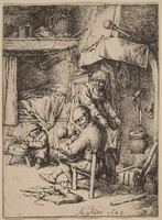 Peasant Family in an Interior wtih the Father Feeding a Child
