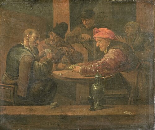 Peasants playing cards