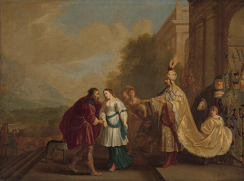 Pharaoh gives Sarah back to Abraham