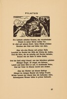 Pilatus (Pilate) (headpiece, page 57) from Georg Heym: Umbra Vitae (Georg Heym: The Shadow of Life)