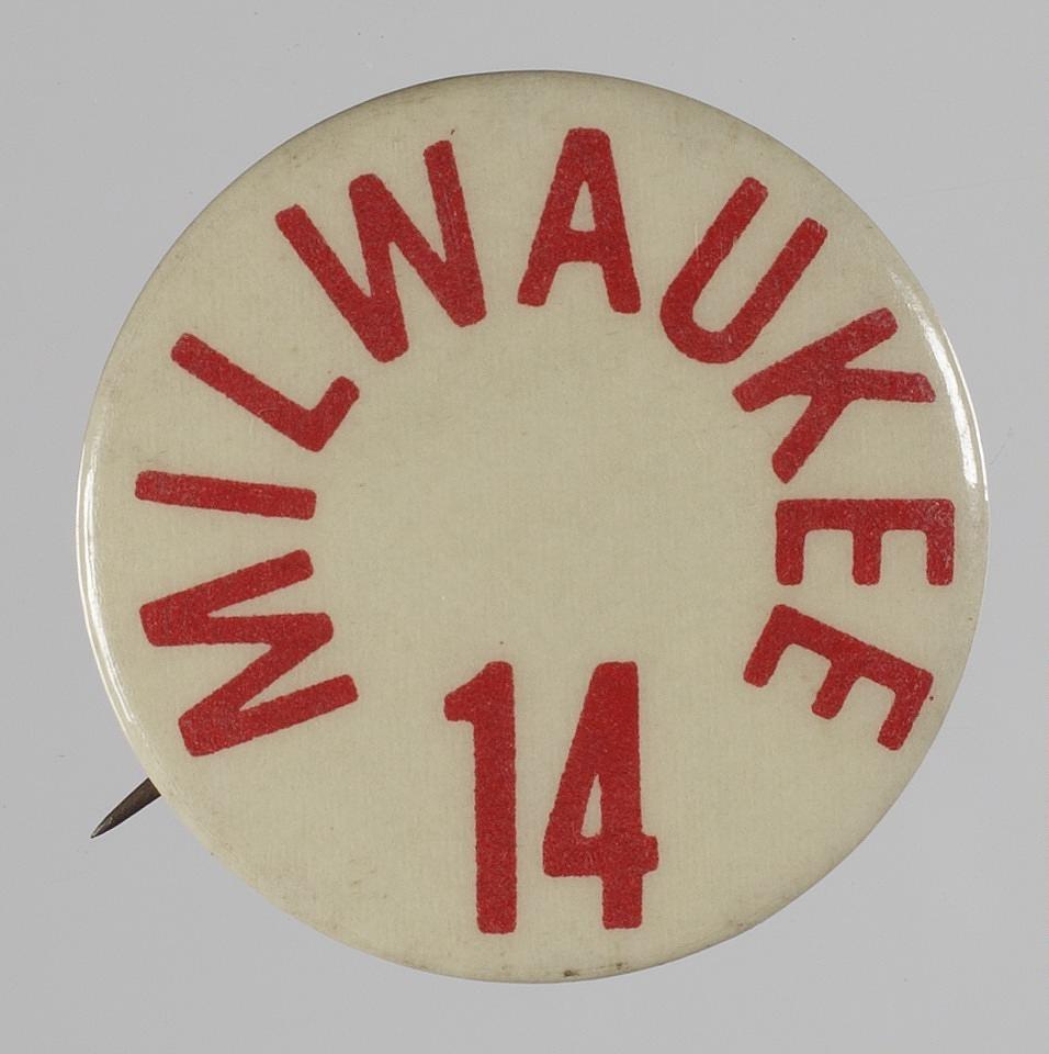 Pinback button for the Milwaukee 14