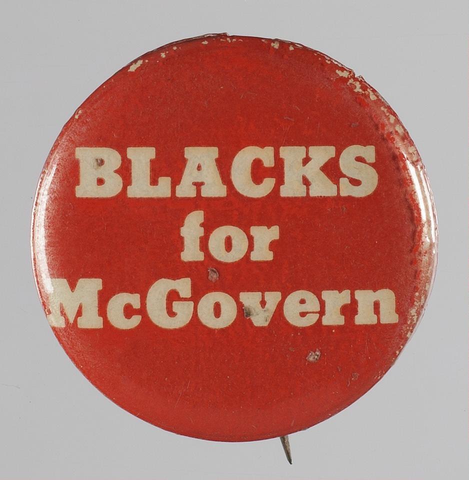 Pinback button reading "Blacks for McGovern"