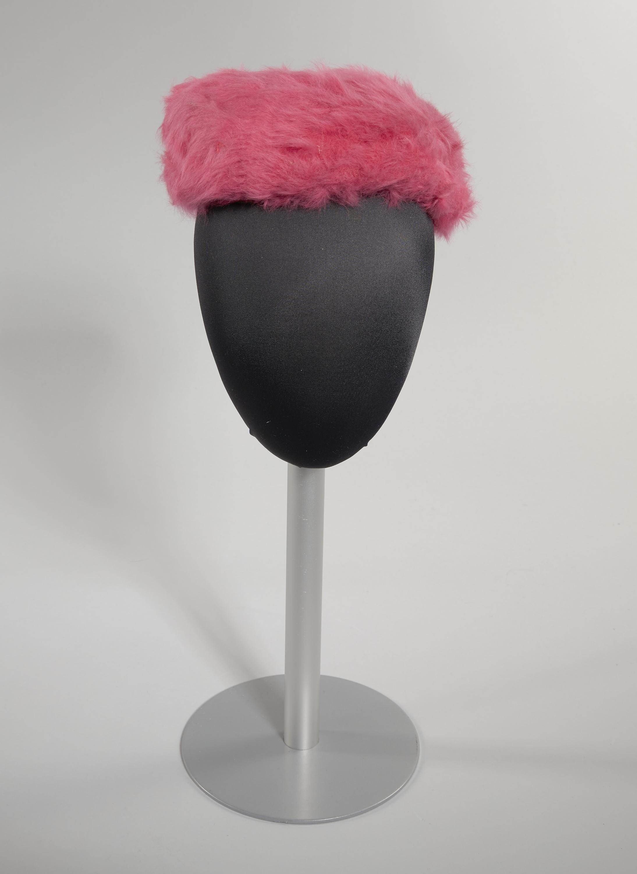 Pink fur hat