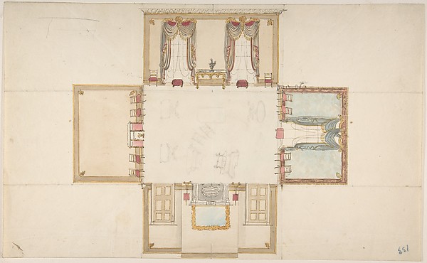 Plan and Elevations of a Room