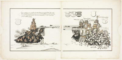 Plate 14a, from Turnier Buch Herzogs Wilhelm des Vierten von Bayern (Tournament Book of Duke Wilhelm IV of Bavaria)