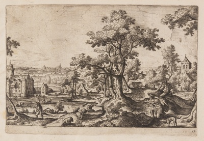 Plate 17, from Landscapes with Scenes from the Old and New Testament and Ovid’s Metamorphoses