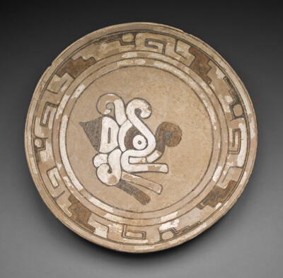 Plate with an Image of a Moth