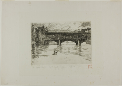 Ponte Vecchio, destroyed plate