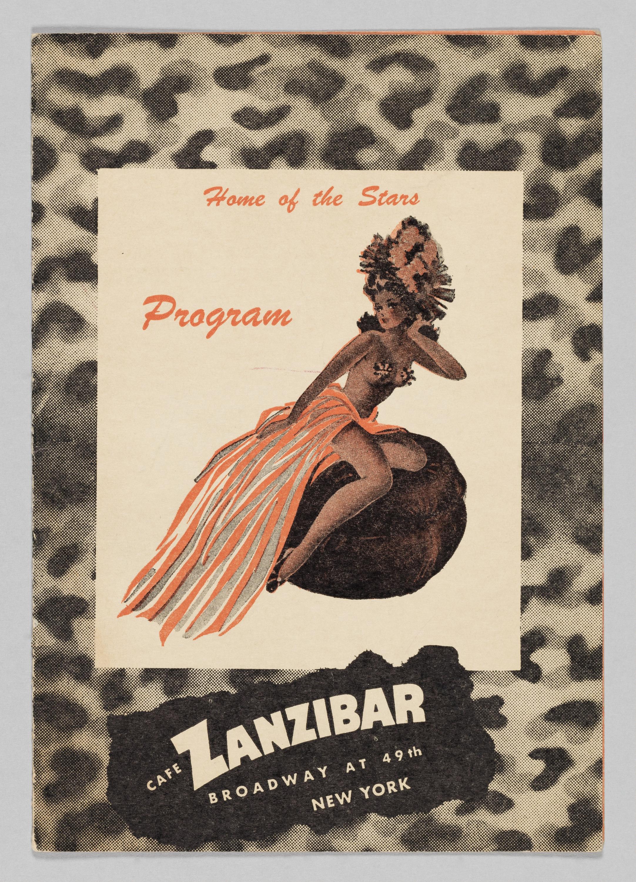 Program for Cafe Zanzibar
