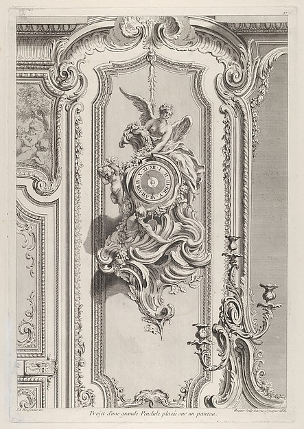 Projet d'une grande Pendule, from "Oeuvre de Juste Aurele Meissonnier"