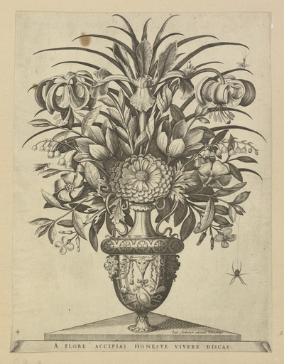 Prunkvase mit Blumen