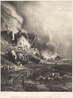 Radoub d'une barque à Marée Basse