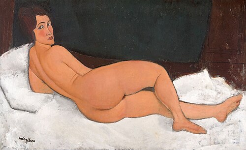 Reclining nude (on the left side)