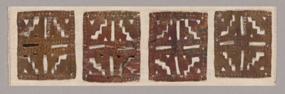 Rectangular Costume Ornaments with Geometric Motifs