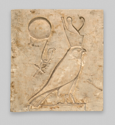 Relief Plaque Depicting the God Horus as a Falcon