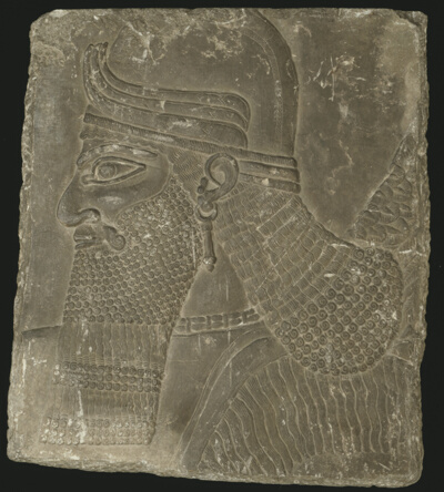 Relief Showing the Head of a Winged Genius