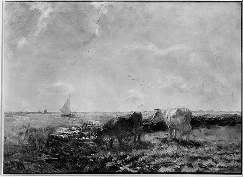 River Landscape with Cattle