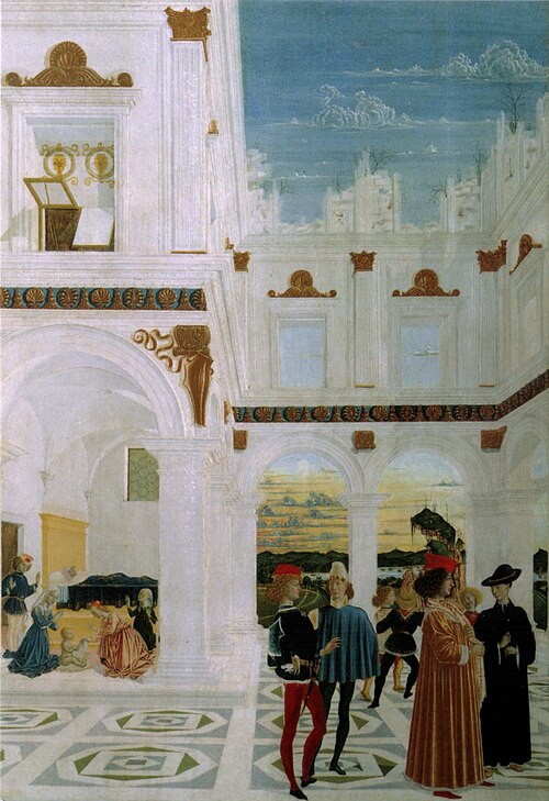 Saint Bernardino heals a barren woman or resurrects a dead child