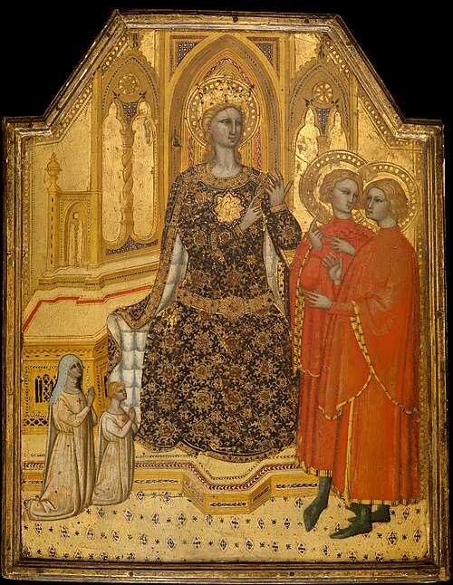 Saint Catherine Disputing and Two Donors