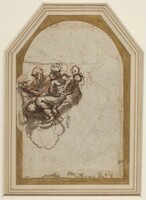 Saint Matthew and Saint Jerome [verso]