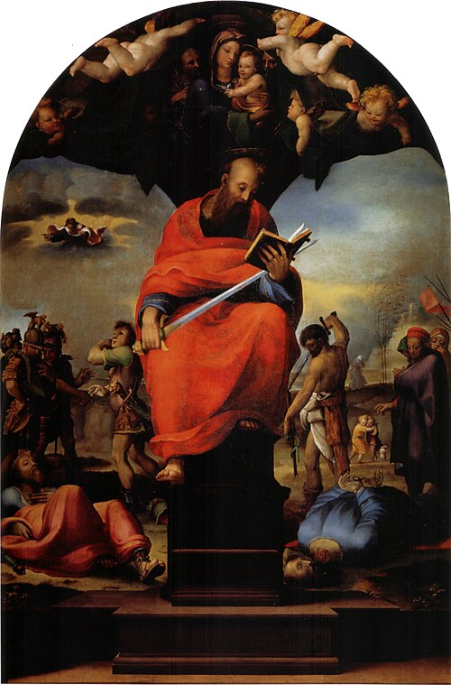 Saint Paul enthroned