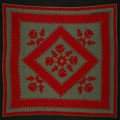"Sawtooth" or "Jagged Square" Quilt