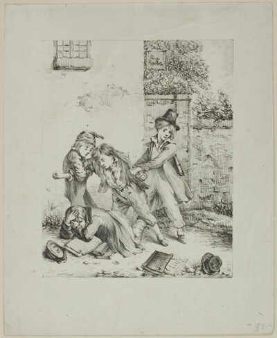 Schoolboys Fighting