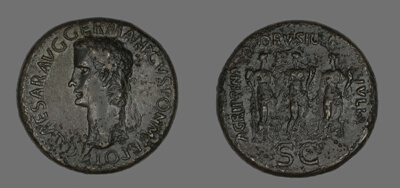 Sestertius (Coin) Portraying Caligula