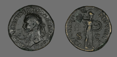 Sestertius (Coin) Portraying Emperor Domitian