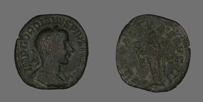 Sestertius (Coin) Portraying Emperor Gordianus