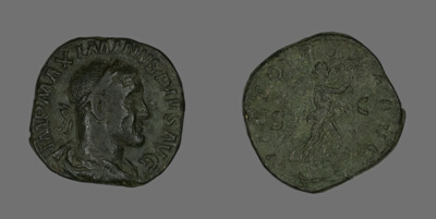 Sestertius (Coin) Portraying Emperor Maximinus