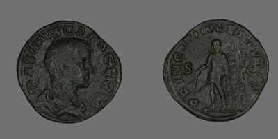 Sestertius (Coin) Portraying Emperor Maximus