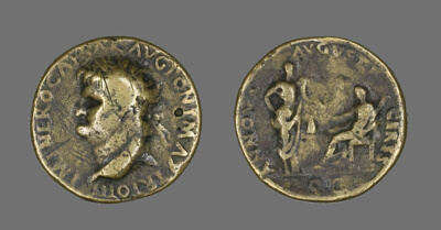 Sestertius (Coin) Portraying Emperor Nero