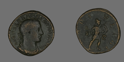 Sestertius (Coin) Portraying Emperor Severus Alexander