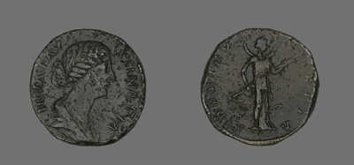 Sestertius (Coin) Portraying Empress Faustina