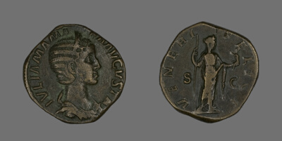 Sestertius (Coin) Portraying Julia Mamaea