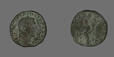 Sestertius (Coin) Portraying Philip the Arab