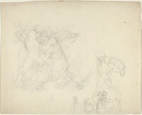 Sheet of Studies, including a Man Battling a Centaur
