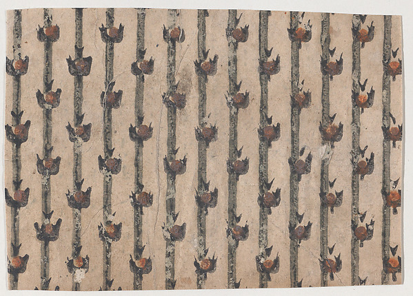 Sheet with abstract and stripe pattern