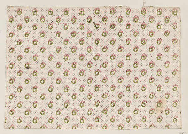 Sheet with overall dot and abstract pattern