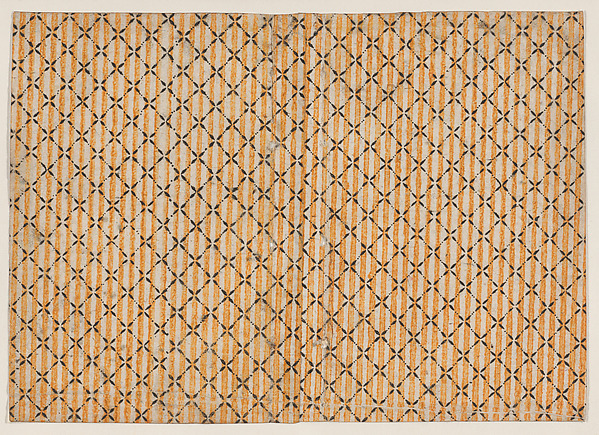 Sheet with stripe and grid pattern