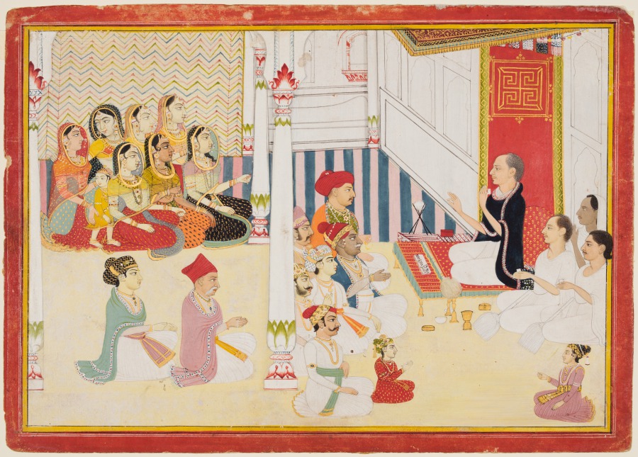 Shvetambara Jain Teacher Giving Instruction