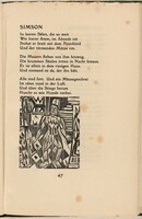 Simson (in-text plate) from mock-up of Georg Heym: Umbra Vitae (Georg Heym: Shadow of Life)
