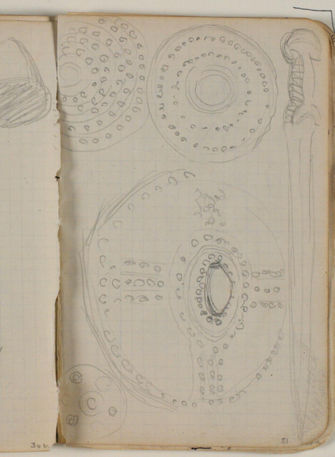 Skitser af skjolde og sværd