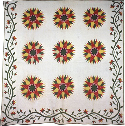 "Slashed Star" or "Rose Window" Quilt