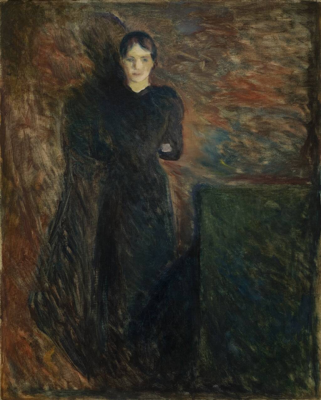 Sortklædt dame