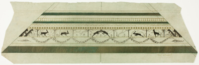 Stag and Flower Pattern Frame (bottom frame section)
