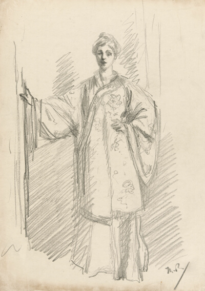 Standing Figure in a Chinese Gown