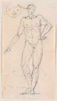 Statue of a Male Nude with Hand on Hip